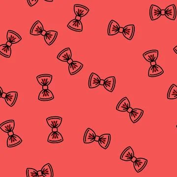 Bow tie hipster retro vector seamless pattern Stockillustratie