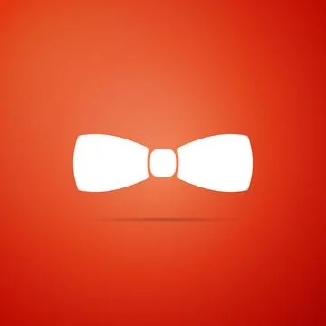 Bow tie icon isolated on orange background. Flat design. Vector Illustration Stock Illustration