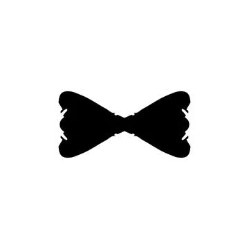Bow tie icon. Simple style man fashion poster background symbol. Bow tie te.. Stock Illustration