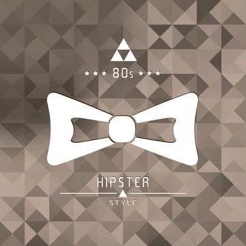 Bow tie icon. Triangle background. 스톡 일러스트