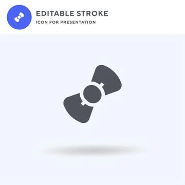 Bow Tie icon vector, filled flat sign, solid pictogram isolated on white, log Stock Illustration