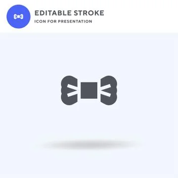 Bow Tie icon vector, filled flat sign, solid pictogram isolated on white, log Stock Illustration