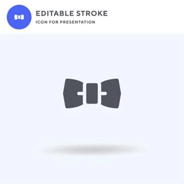 Bow Tie icon vector, filled flat sign, solid pictogram isolated on white, log Stock Illustration