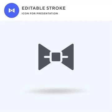 Bow Tie icon vector, filled flat sign, solid pictogram isolated on white, log Stock Illustration