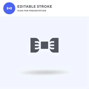 Bow Tie icon vector, filled flat sign, solid pictogram isolated on white, logo Stock Illustration