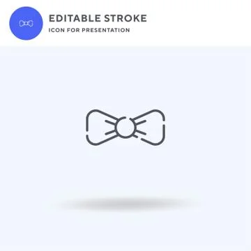 Bow Tie icon vector, filled flat sign, solid pictogram isolated on white, logo Stock Illustration