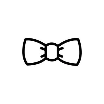 Bow Tie Icon Vector Template Flat Design Stock Illustration