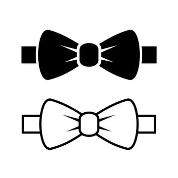 Bow Tie Icons Set Ilustração Stock