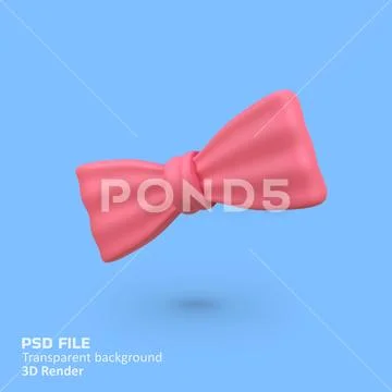 Bow Tie isolated 3d render icon illustration PSD Template