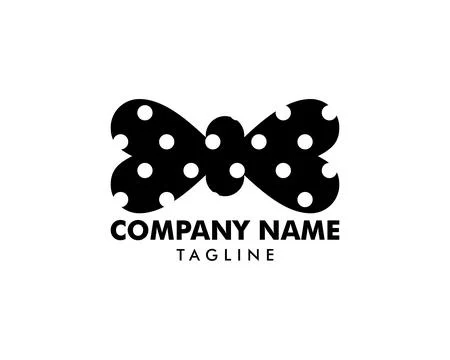 Bow tie logo template icon design elements Stock Illustration