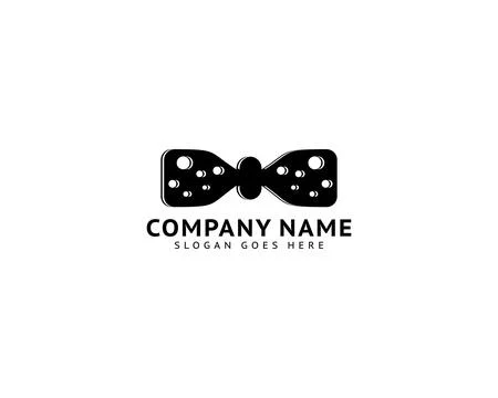Bow tie logo template icon design elements Stock Illustration