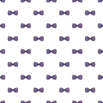 Bow tie pattern repeating on a white background Stock Illustration