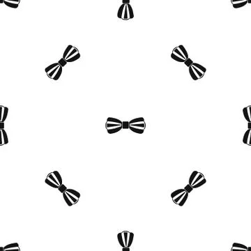 Bow tie pattern seamless black Stock Illustration