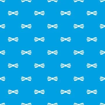 Bow tie pattern seamless blue Stock Illustration