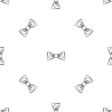 Bow tie pattern seamless vector Stock Illustration