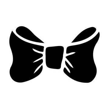 Bow tie, present decoration, package silhouette in doodle style isolated on Stockillustratie