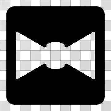 Bow Tie Rounded Square Stock-Illustration