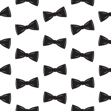 Bow Tie Seamless Pattern, Father s Day Background Illustration 스톡 일러스트