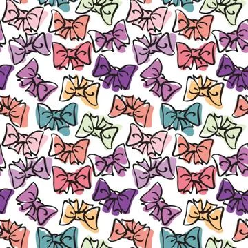 Bow tie seamless pattern Stock Illustration