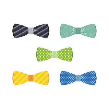 Bow tie set Stock Illustration