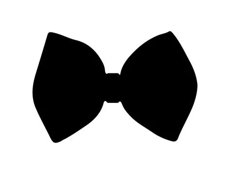 Bow tie silhouette vector art Stock Illustration