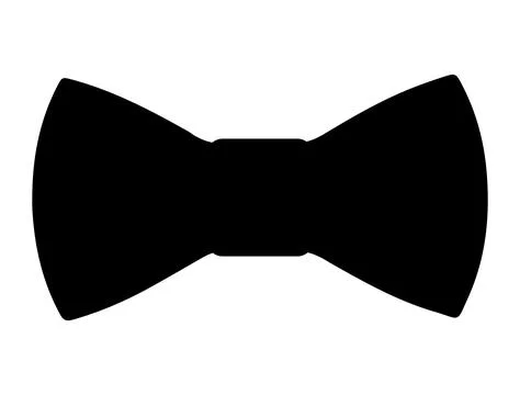 Bow tie silhouette vector art Stock Illustration