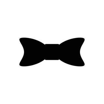 Bow tie silhouette vector isolated icon Stock Illustration