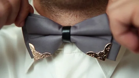 Bow tie under a tuxedo. Stock Footage 81812298