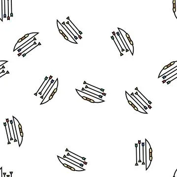 Bow toy vector seamless pattern 스톡 일러스트