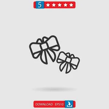 Bow vector icon Stock Illustration