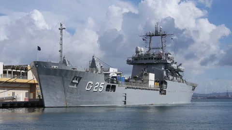 Bow view - Brazil Navy logistic cargo ship - Almirante Saboia 3 of 3 Stock Footage 56691903