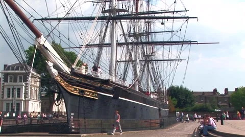Bow view of the Cutty Sark Stock Footage 63150645