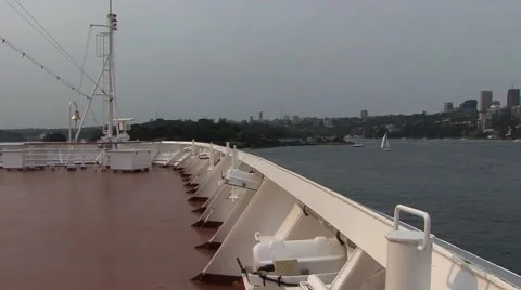 Bow view from the front of a ship Video stock 52137330