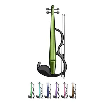 Bow violin cartoon vector graphic Stock Illustration