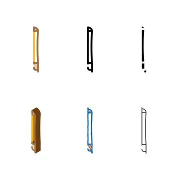 Bow violin color icon types vector 스톡 일러스트