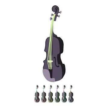 Bow violin vector cartoon graphic Stock Illustration