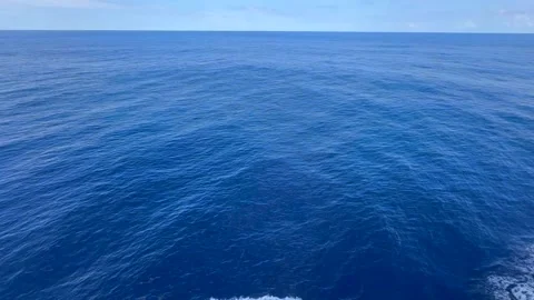 Bow Wave from Cruise Ship Deck in Eastern Caribbean Sea 스톡 동영상 336491233