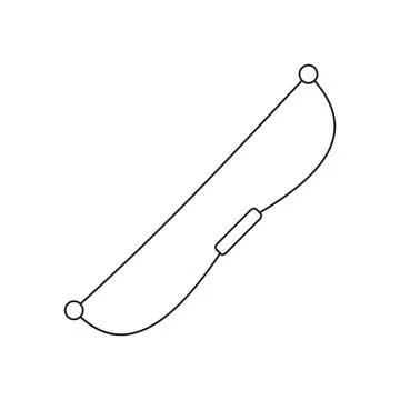 Bow weapon thin line icon Stock Illustration