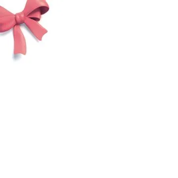 Bow on a white background suitable for banner, card or design. Frame with cop Stock Photos