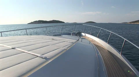 Bow of a yacht Stock Footage 35171328