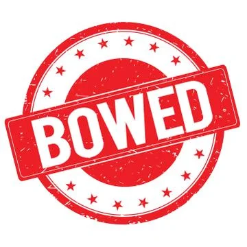 BOWED stamp sign red Stock Illustration
