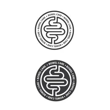 Bowel care, a sign in two different designs. Stock Illustration