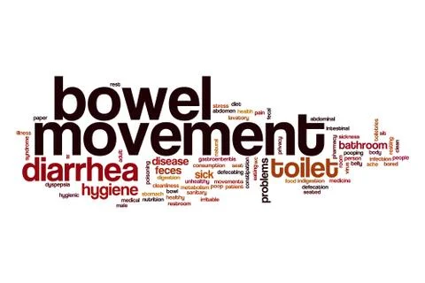 Bowel movement word cloud concept Stock Illustration