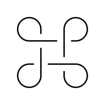 Bowen knot and endless loop sign 스톡 일러스트