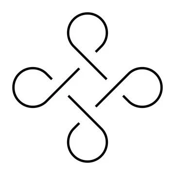 Bowen knot and endless loop sign 스톡 일러스트