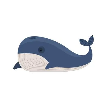 Bowhead whale animal Stock Illustration