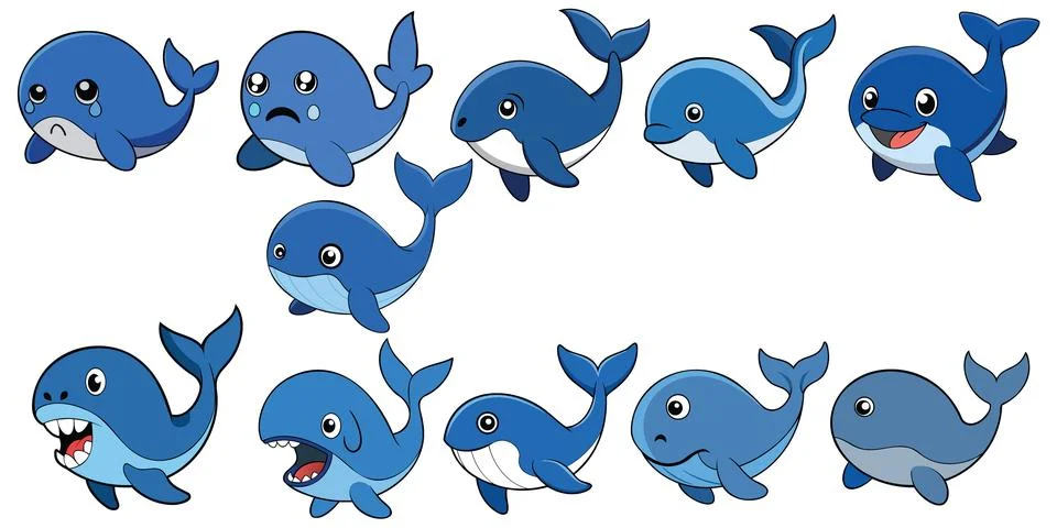 Bowhead Whale design ,animal  vector design Stock Illustration