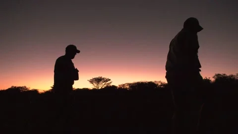 Bowhunter at sunset Stock Footage 165693108