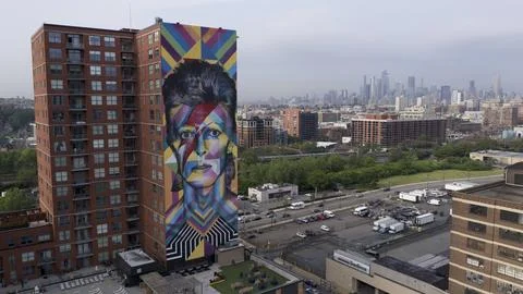 Bowie Mural Stock Photos