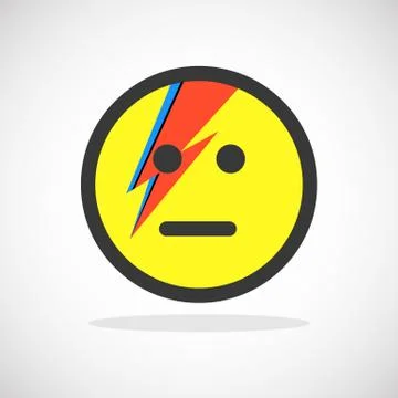 Bowie smiley face Stock Illustration